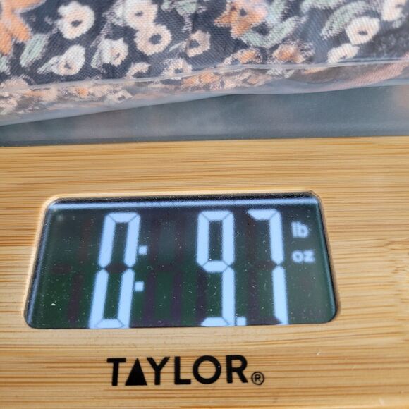 Angie Dress Medium Blue Ditzy Floral Plunge Neck Flutter Smock Waist Beach Boho - Picture 11 of 11